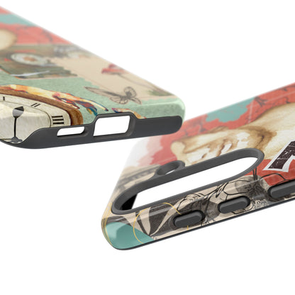 Artistic iPhone Case, Tough Cases with Vintage Design, Unique Phone Cover, Gift for Art Lovers, Protective Case for All Occasions, Vintage Collage Art