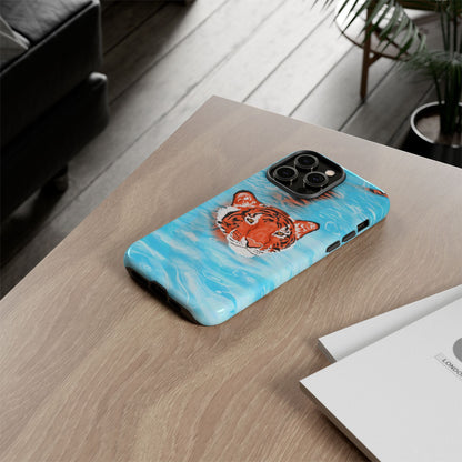 Vibrant Tiger Phone Case, Wildlife Lover Gift, Phone Accessories, Animal Print Case, Summer Vibe, Cool Phone Cover