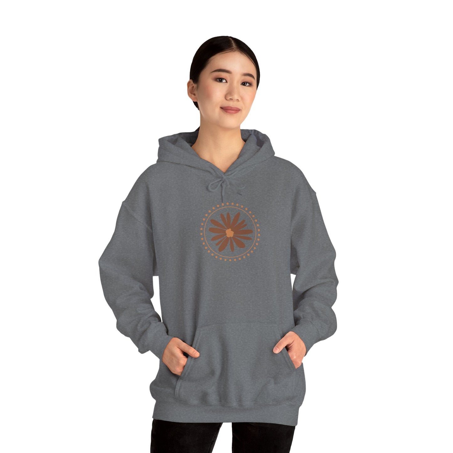 Chic Flower Design Unisex Hoodie, Cozy Sweatshirt, Trendy Gift for Her, Fall Fashion, Casual Comfort Wear