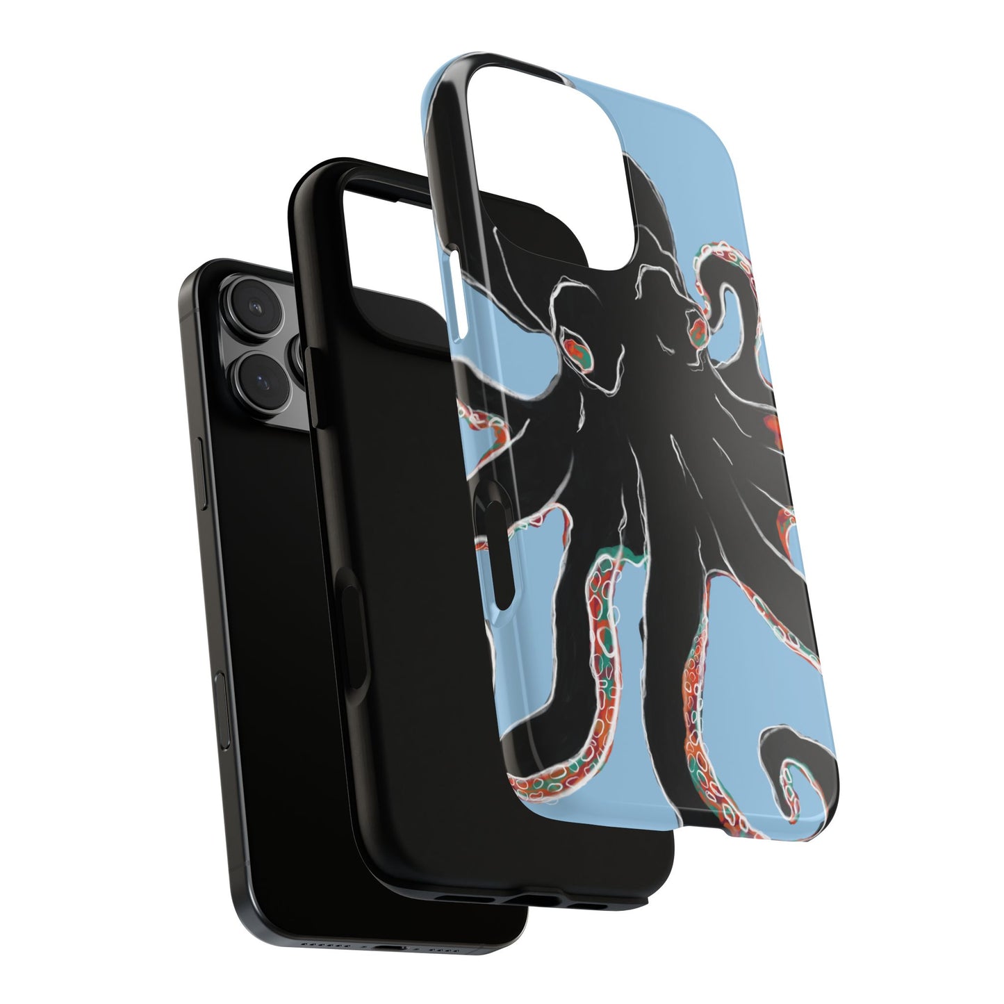 Octopus Tough Phone Case, Sea Creature Design, Ocean Lover Gift, Unique Phone Cover, Underwater Artwork