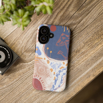 Artistic Phone Case with Abstract Design, Tough Phone Case, Unique Gift, Trendy Accessories, Modern Art Case, Stylish Tech Gear