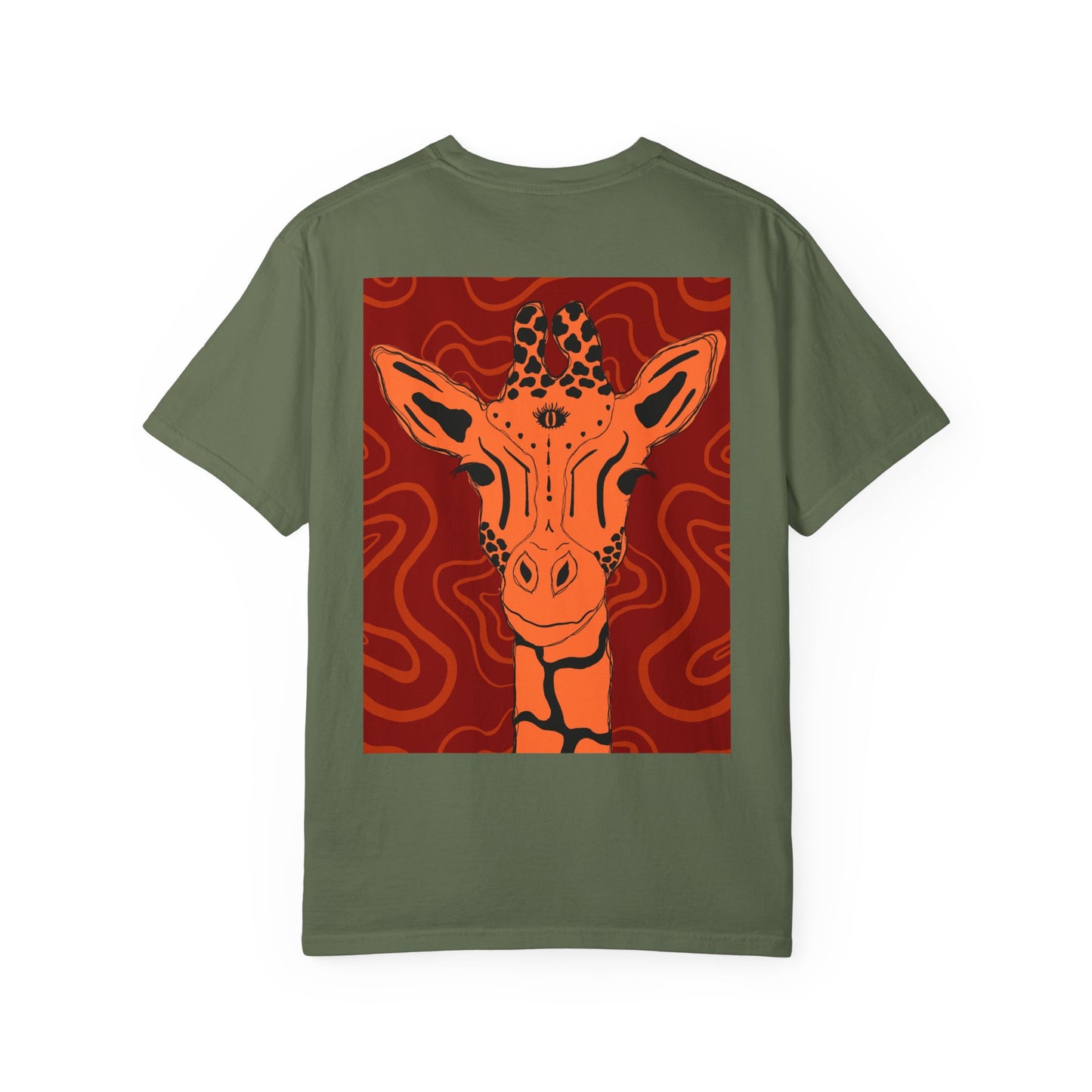 Vibrant Giraffe Graphic Tee, Unisex T-shirt, Gift for Animal Lovers, Casual Wear, Nature-Themed Apparel, Unique Graphic Shirt