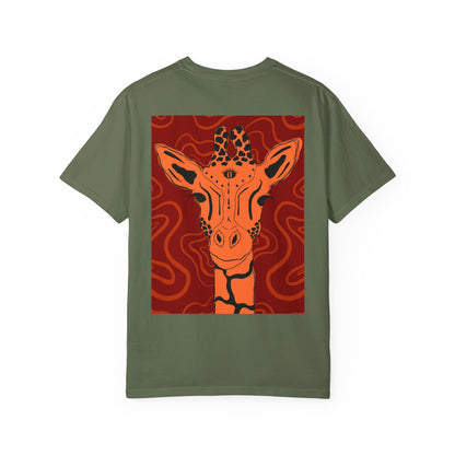 Vibrant Giraffe Graphic Tee, Unisex T-shirt, Gift for Animal Lovers, Casual Wear, Nature-Themed Apparel, Unique Graphic Shirt