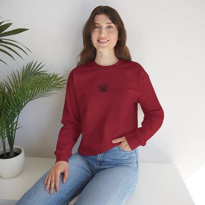 Lotus Flower Unisex Crewneck Sweatshirt, Cozy Sweatshirt, Flower Sweatshirt, Gift for Her, Casual Wear, Spring Fashion