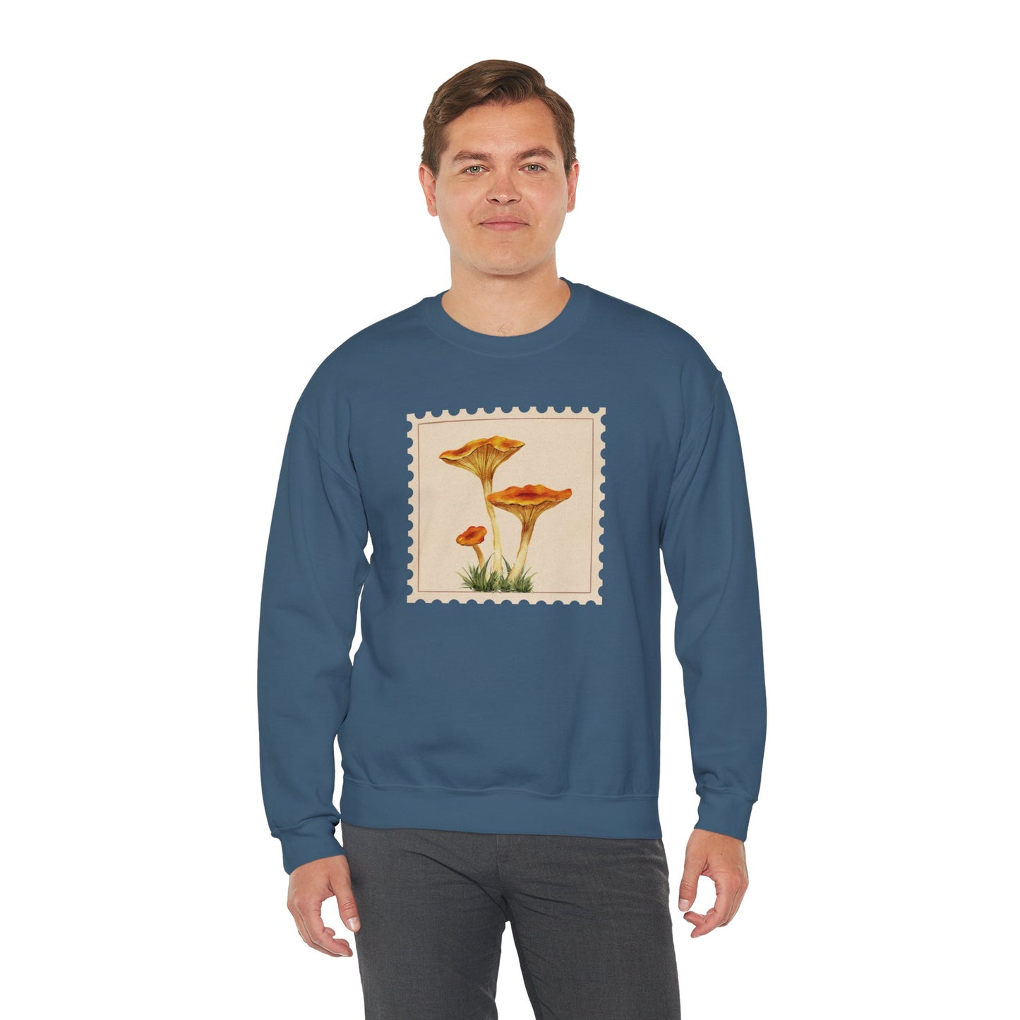 Vintage Floral Crewneck Sweatshirt, Cozy Fall Wear, Unisex Gift, Mushroom Art Apparel, Nature Lover Outfit, Comfy Mushroom Crewneck, Vintage Style