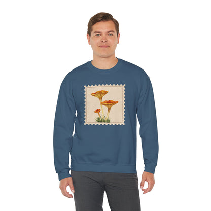 Vintage Floral Crewneck Sweatshirt, Cozy Fall Wear, Unisex Gift, Mushroom Art Apparel, Nature Lover Outfit, Comfy Mushroom Crewneck, Vintage Style