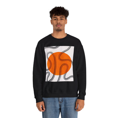 Retro Abstract Art Crewneck Sweatshirt, Cozy Graphic Pullover, Unisex Casualwear, Perfect Gift for Art Lovers, Fall Fashion Essential, Gift for Him, Gift for Her
