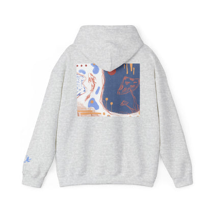 Artistic Unisex Hooded Sweatshirt - Cozy Streetwear for Comfort, Gift for Art Lovers, Perfect for Fall, Casual Style