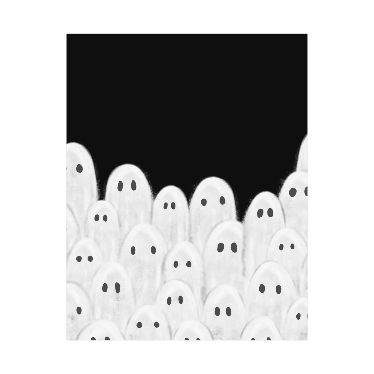 Spooky Ghost Art Print, Matte Vertical Posters for Halloween Decor, Ghost Wall Art, Creepy Room Decoration, Fun Scary Gift
