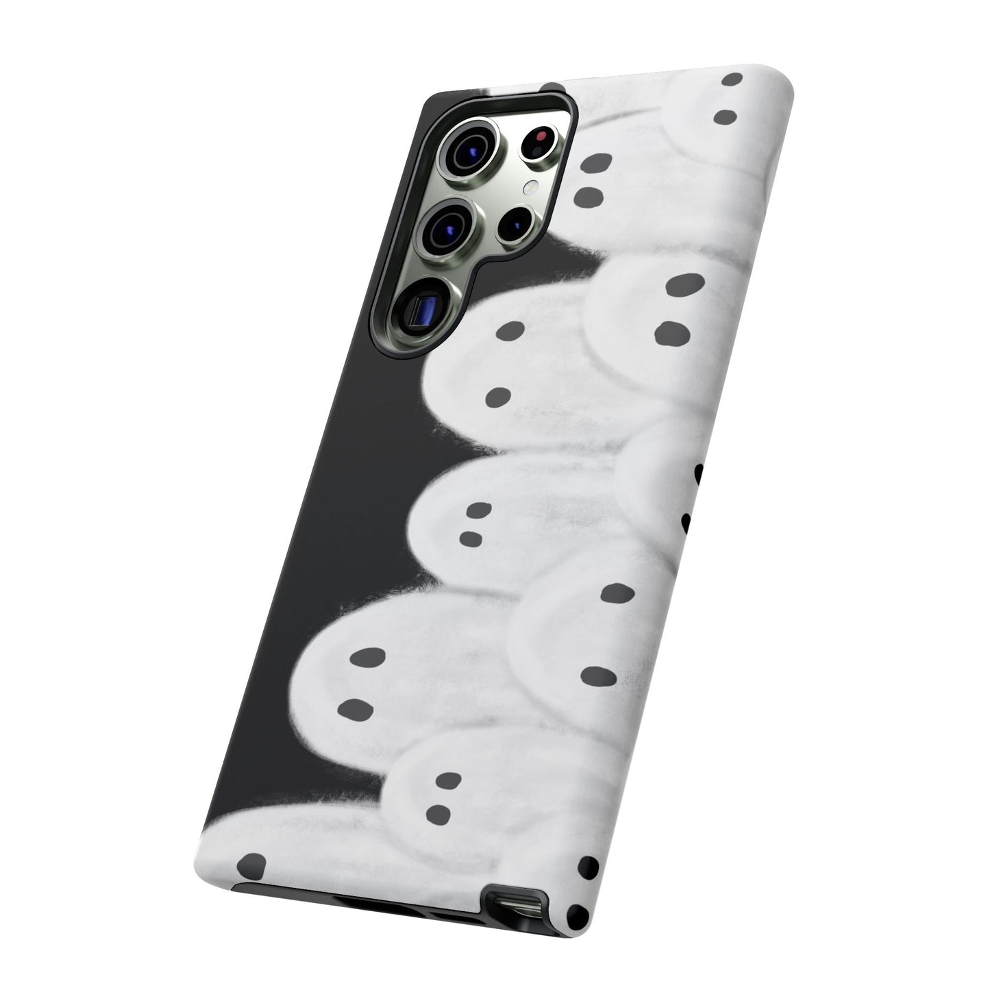 Painted Ghosts Phone Case | Ghostly Tough Phone Case for Spooky Style, Halloween Gift, Phone Cover, Ghost Theme, Unique Accessory, Spooky Season, Viral Painted Ghosts Inspired Design