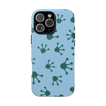 Frog Pattern Phone Case, Tough Cases for Nature Lovers, Unique Gift for Kids, Eco-Friendly Accessories, Stylish Cell Phone Cover, Cute Frog Print Pattern, Artsy Phone Cases