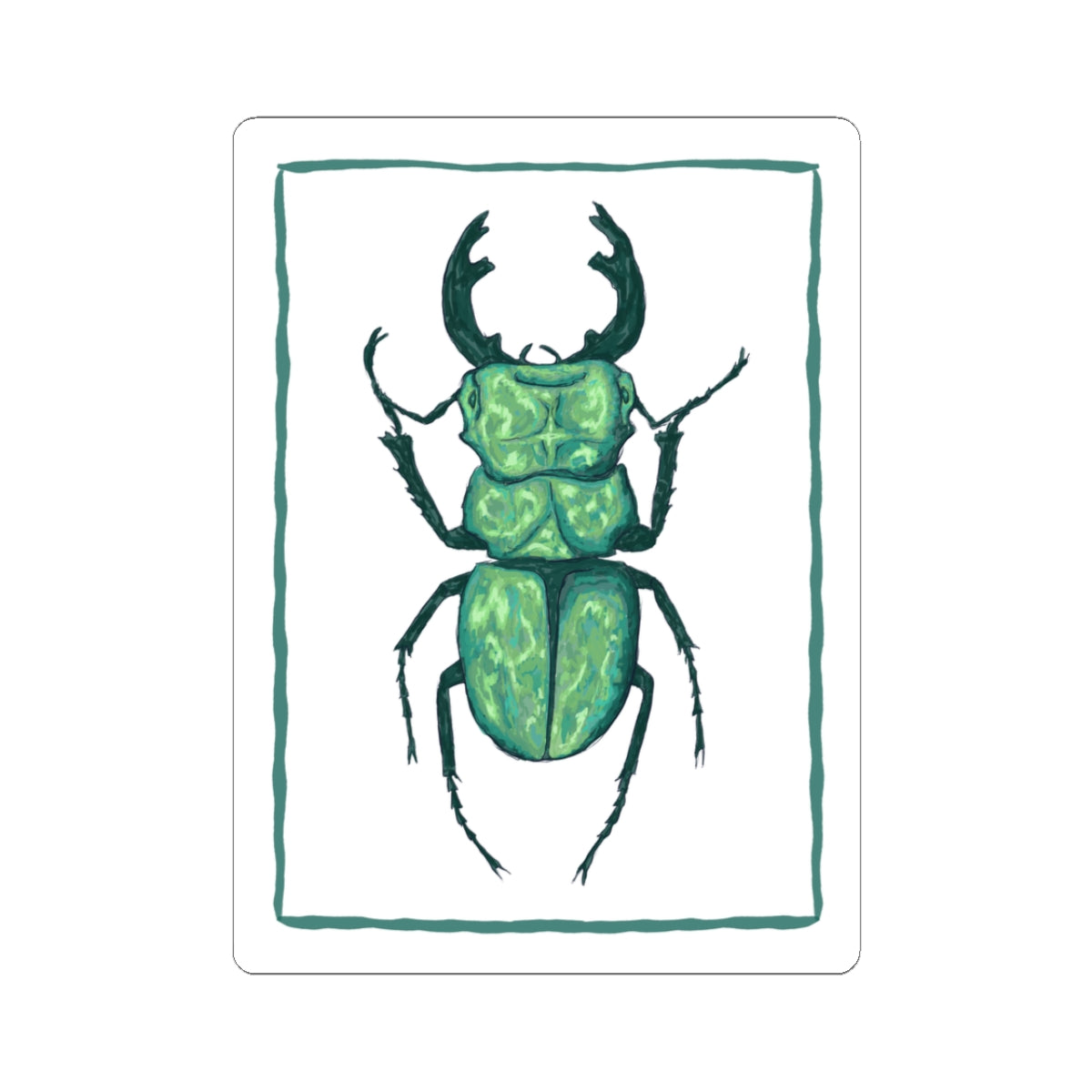 Eclectic Beetle Kiss-Cut Stickers, Nature Lover Decor, Creepy-Crawly Gifts, Fun Laptop Accessories, Artistic Bug Art, Unique Decor