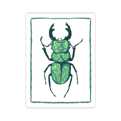 Eclectic Beetle Kiss-Cut Stickers, Nature Lover Decor, Creepy-Crawly Gifts, Fun Laptop Accessories, Artistic Bug Art, Unique Decor