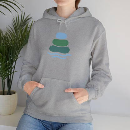 Zen-Inspired Unisex Hooded Sweatshirt, Relaxing Sweatshirt, Comfortable Hoodie, Gift for Meditation Lovers, Cozy Outerwear for All Occasions