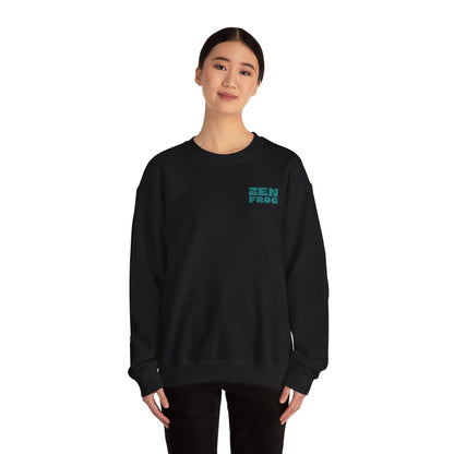 Zen Frog Crewneck Sweatshirt - Relaxed Vibe, Unisex Sweatshirt, Perfect for Cozy Days, Gift for Meditation Lovers, Casual Fashion