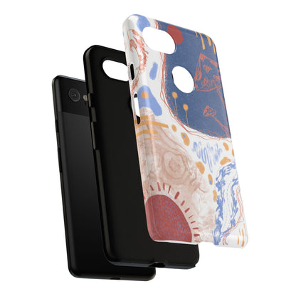 Artistic Phone Case with Abstract Design, Tough Phone Case, Unique Gift, Trendy Accessories, Modern Art Case, Stylish Tech Gear