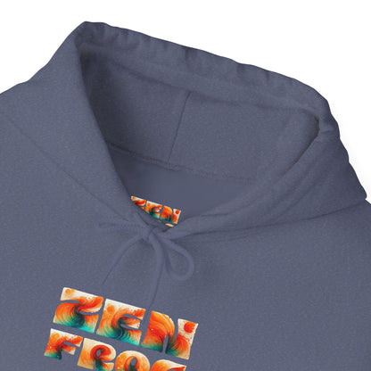 Vibrant Unisex Hoodie with Zen Frog and Snake Design, Cool Gift for Nature Lovers, Casual Wear for All Occasions, Gift for Her, Cool Hoodies