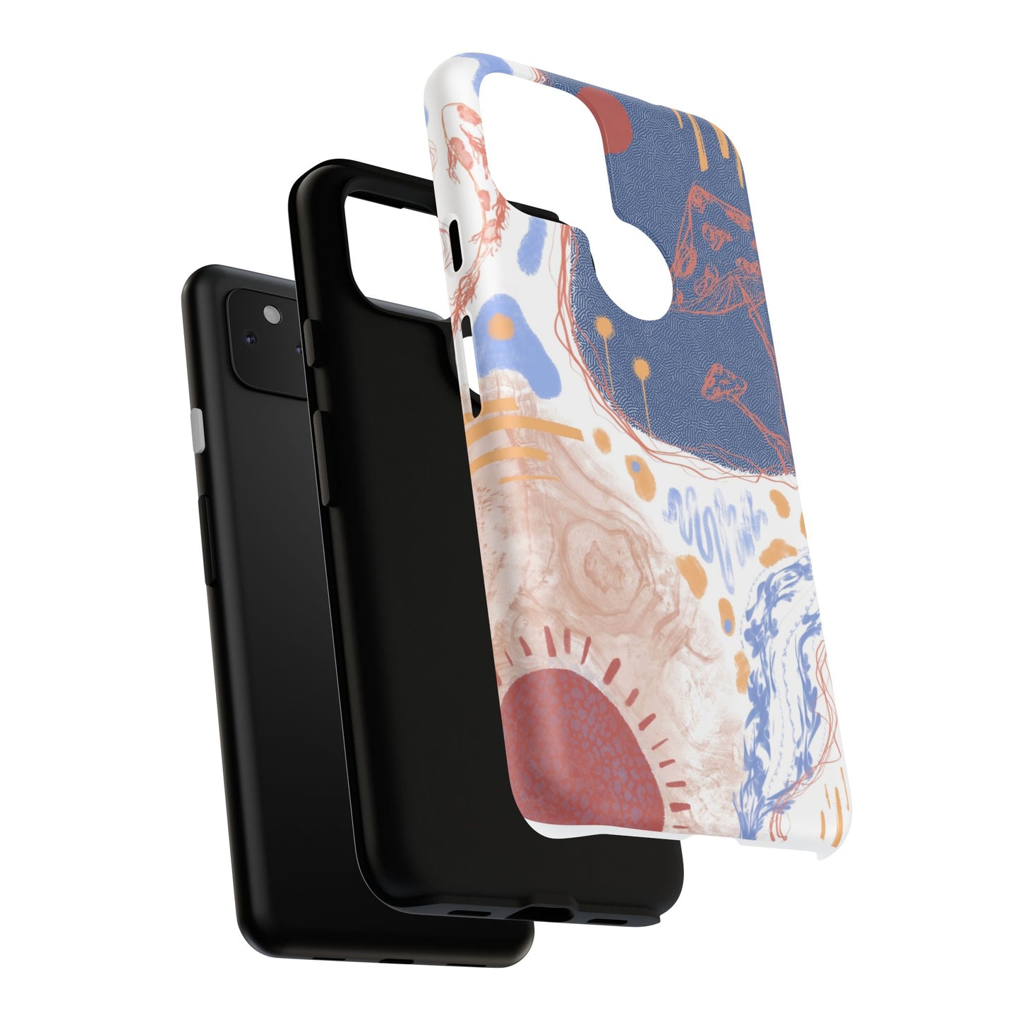 Artistic Phone Case with Abstract Design, Tough Phone Case, Unique Gift, Trendy Accessories, Modern Art Case, Stylish Tech Gear