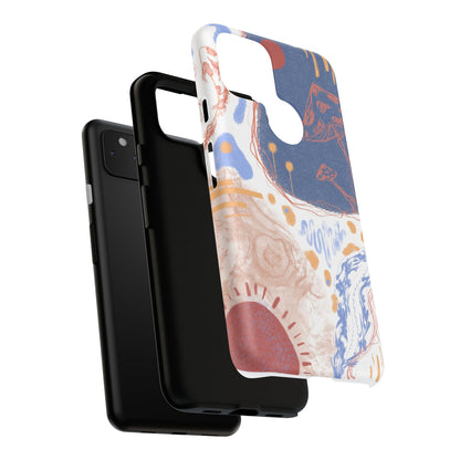 Artistic Phone Case with Abstract Design, Tough Phone Case, Unique Gift, Trendy Accessories, Modern Art Case, Stylish Tech Gear
