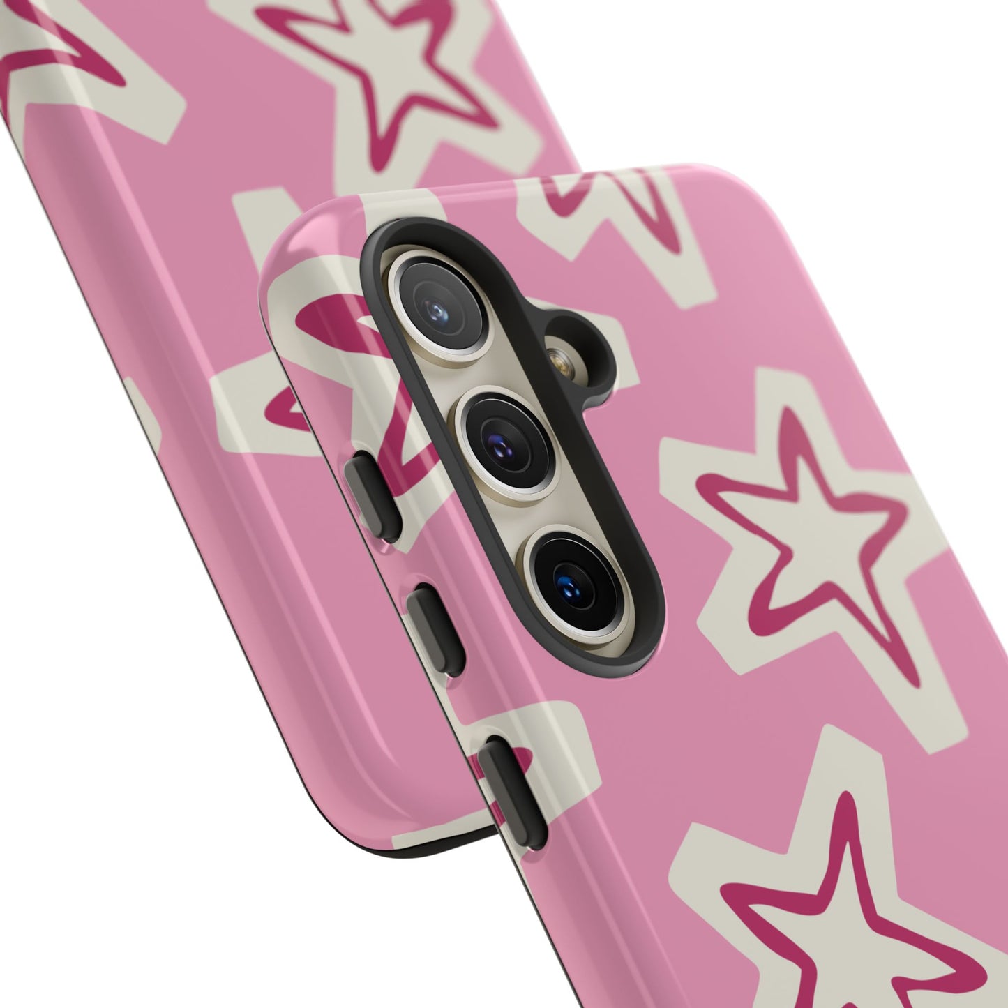 Starry Pink Phone Case | Tough Cases for Trendy Protection, Cute Gift, Fun Design, Holiday Match, Everyday Use