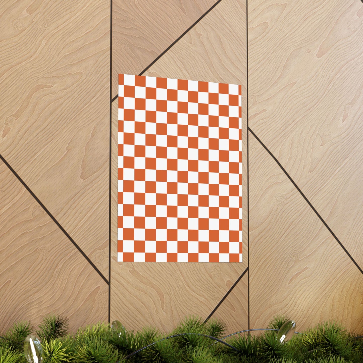 Chic Checkerboard Matte Vertical Posters | Modern Wall Art, Home Decor, Unique Gift, Interior Design, Wall Decoration