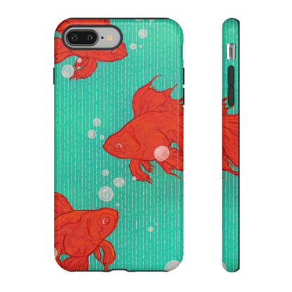 Vibrant Goldfish Phone Case, Colorful iPhone Cover, Ocean Vibe Accessory, Unique Gift for Fish Lovers, Cute Phone Cases