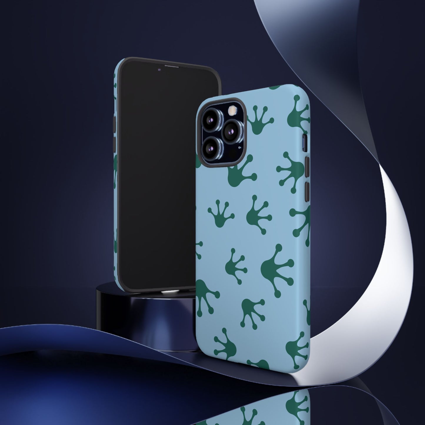 Frog Pattern Phone Case, Tough Cases for Nature Lovers, Unique Gift for Kids, Eco-Friendly Accessories, Stylish Cell Phone Cover, Cute Frog Print Pattern, Artsy Phone Cases