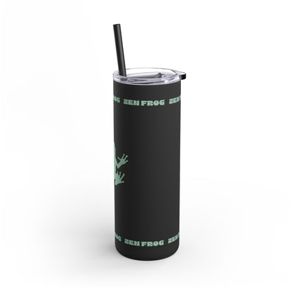 Zen Frog Skinny Tumbler, 20oz - Unique Drinkware for Nature Lovers, Eco-friendly Gift, Travel Cup, Summer Hydration, Stylish Reusable Cup