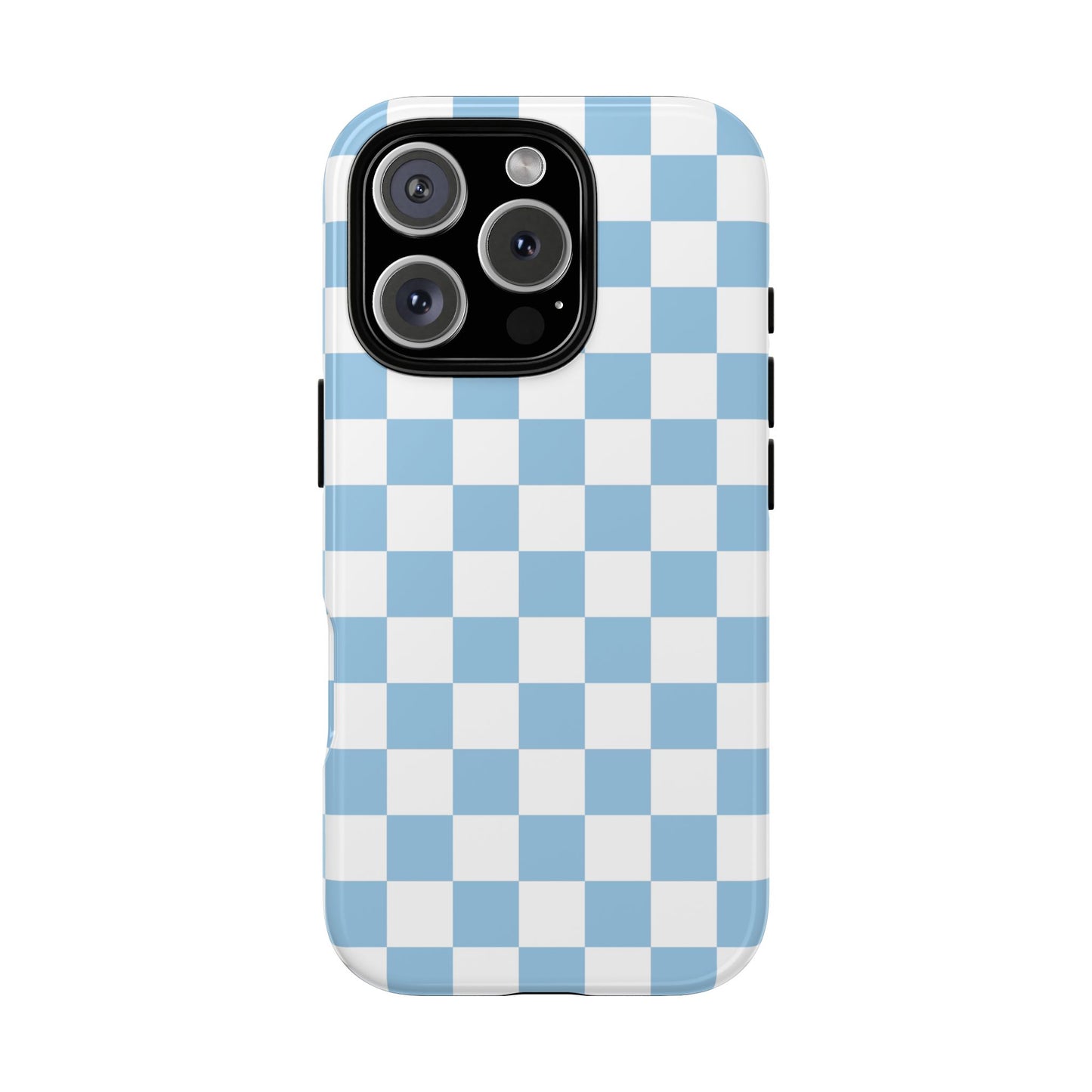 Blue Checkered Phone Case, Tough Phone Cover, Stylish Mobile Protector, Unique Gift for Him/Her, Trendy Accessories for Holidays