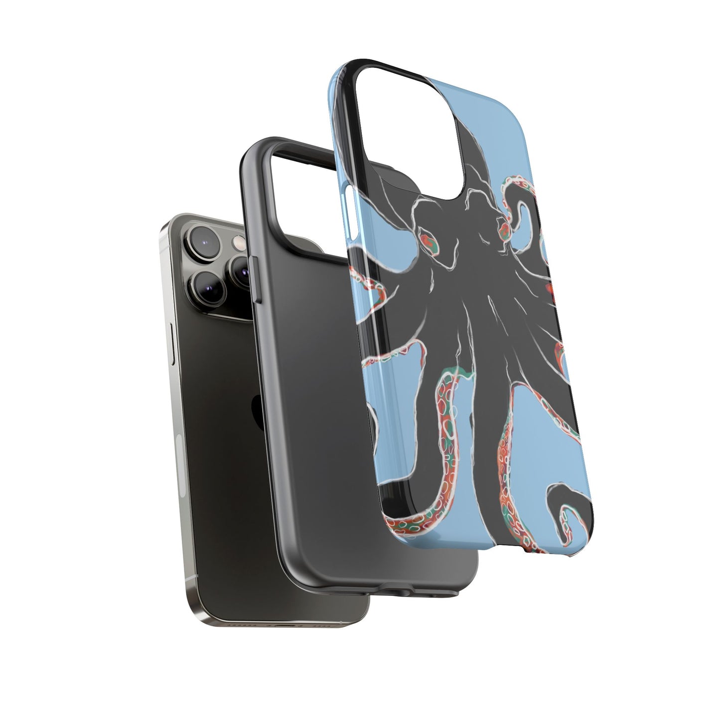 Octopus Tough Phone Case, Sea Creature Design, Ocean Lover Gift, Unique Phone Cover, Underwater Artwork