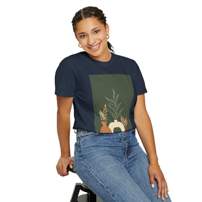 Earthy Bohemian T-Shirt with Botanical Design, Casual Tee for Nature Lovers, Gift for Plant Enthusiasts, Eco-Friendly Fashion, Everyday Wear