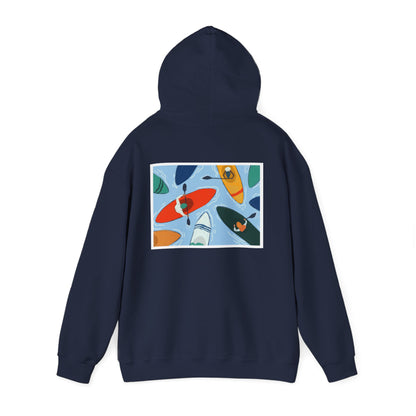 Serene Adventure Hoodie with Lotus Design, Eco-Friendly Sweatshirt for Outdoors, Yoga, Surfing, Beach Days, Mindfulness, Gift for Her, Gift for Him, Kayak Sweatshirt, Outdoor Designs