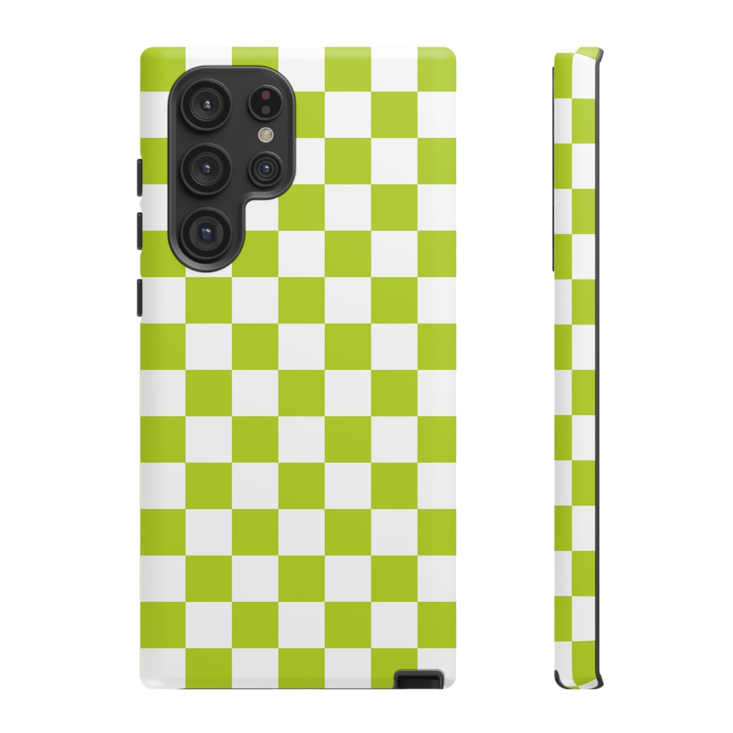 Lively Checker Pattern Phone Case | Tough Cases, Green Checkered Design, Unique Cell Phone Cover, Trendy Accessory, Gift Idea