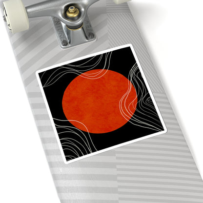 Bold Abstract Sun Kiss-Cut Stickers | Laptop, Water Bottle, Journal Decor | Modern Art Vibe, great for gifting & personalizing