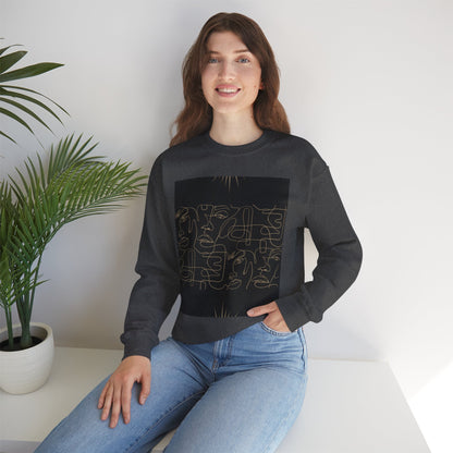 Stylish Unisex Crewneck Sweatshirt - Modern Art Design, Cozy Gift for Him/Her, Perfect for Fall, Casual Wear, Art Lovers, Abstract, Minimalist, Autumn Vibes