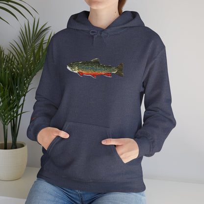 Trout Design Heavy Blend Hoodie, Fishing Gift, Outdoor Apparel, Comfortable Sweatshirt, Unisex Hoodie, Casual Fishing Wear