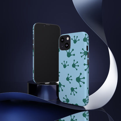 Frog Pattern Phone Case, Tough Cases for Nature Lovers, Unique Gift for Kids, Eco-Friendly Accessories, Stylish Cell Phone Cover, Cute Frog Print Pattern, Artsy Phone Cases