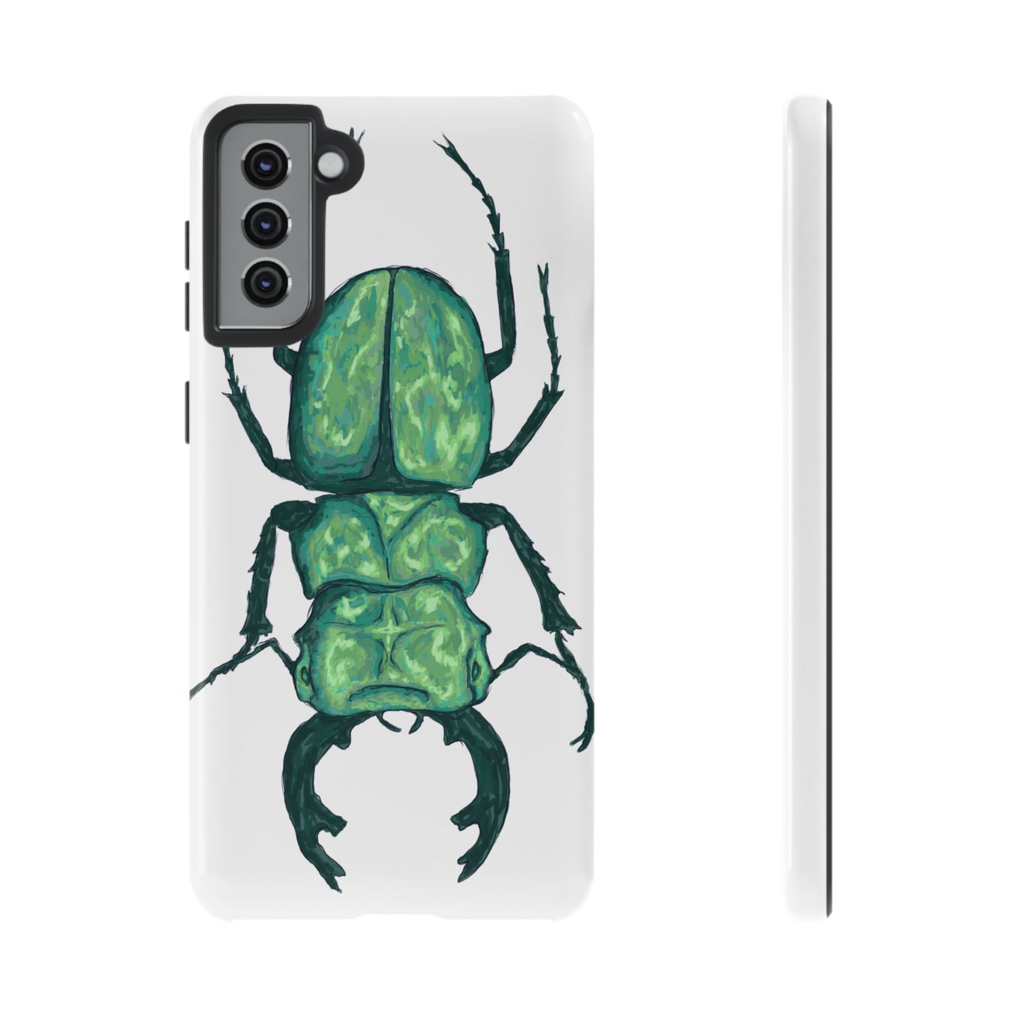 Green Beetle Phone Case - Tough Cases, Insect Lover Gift, Nature Lover Accessory, Unique Phone Cover, Eco-Friendly Design