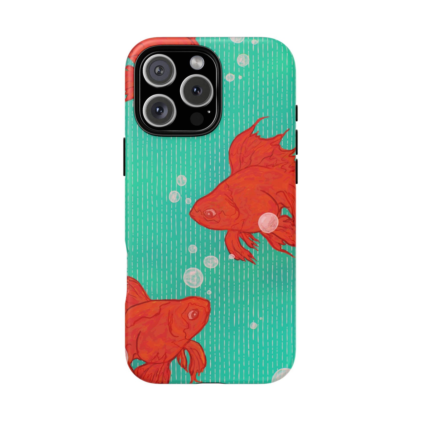Vibrant Goldfish Phone Case, Colorful iPhone Cover, Ocean Vibe Accessory, Unique Gift for Fish Lovers, Cute Phone Cases