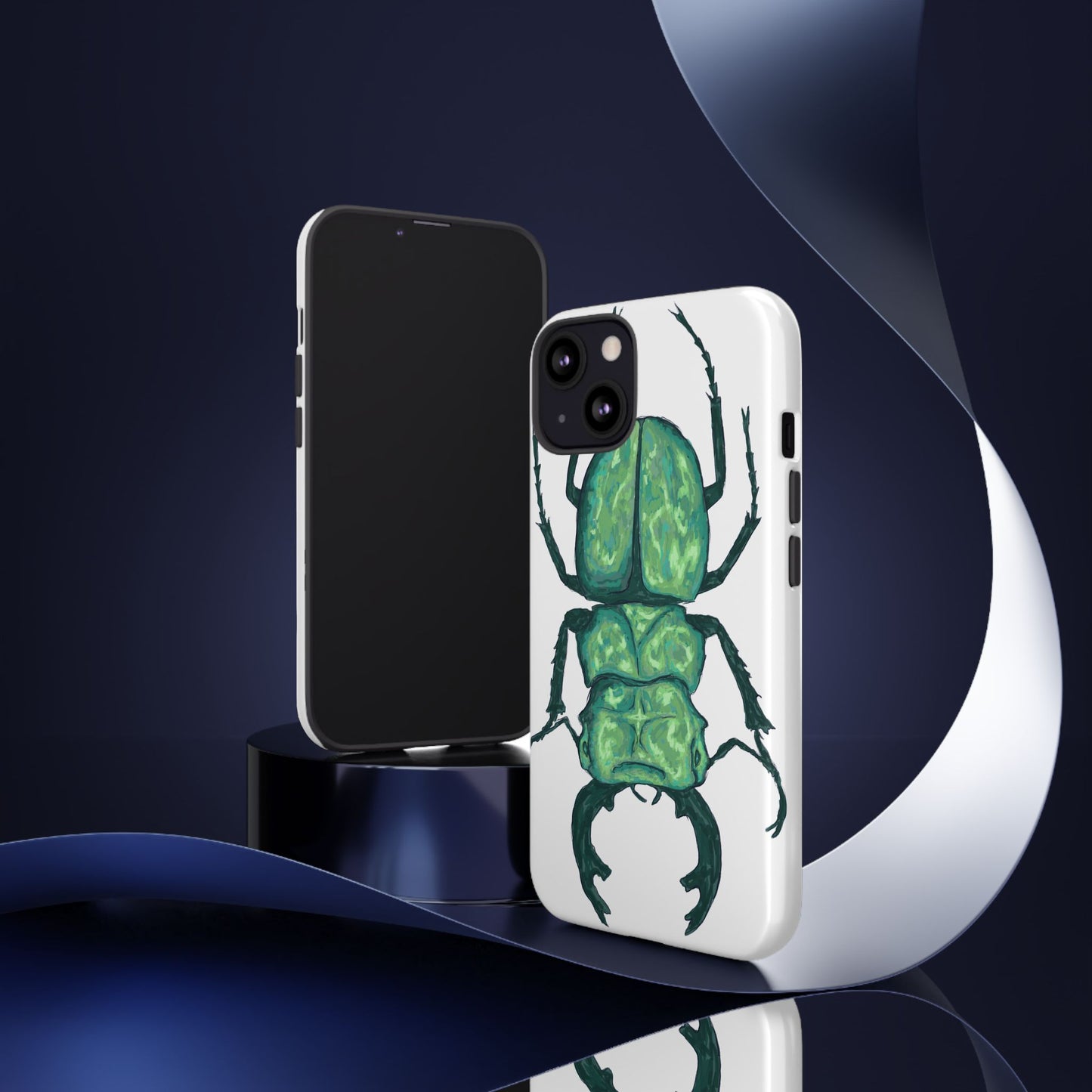 Green Beetle Phone Case - Tough Cases, Insect Lover Gift, Nature Lover Accessory, Unique Phone Cover, Eco-Friendly Design