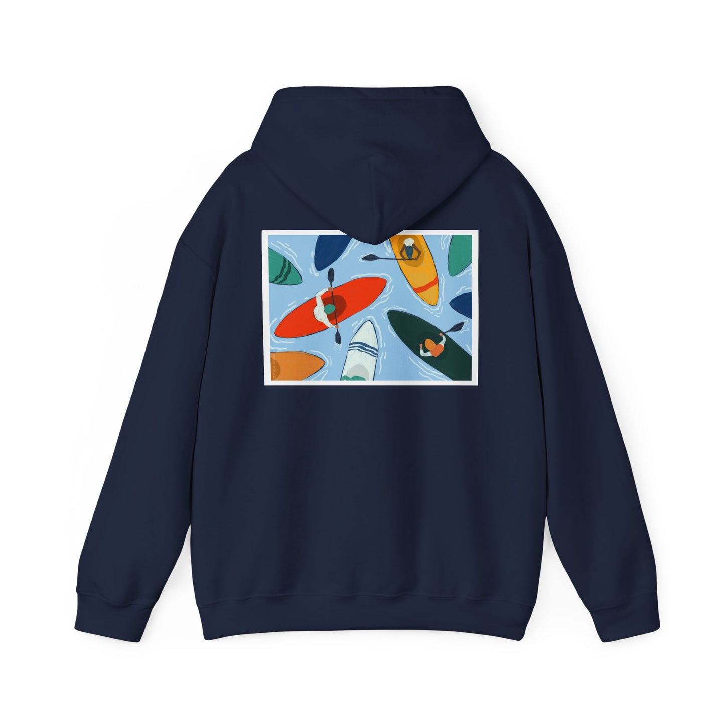 Serene Adventure Hoodie with Lotus Design, Eco-Friendly Sweatshirt for Outdoors, Yoga, Surfing, Beach Days, Mindfulness, Gift for Her, Gift for Him, Kayak Sweatshirt, Outdoor Designs