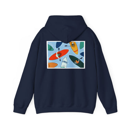 Serene Adventure Hoodie with Lotus Design, Eco-Friendly Sweatshirt for Outdoors, Yoga, Surfing, Beach Days, Mindfulness, Gift for Her, Gift for Him, Kayak Sweatshirt, Outdoor Designs