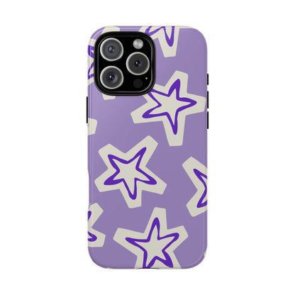 Starry Pattern Phone Case, Cute Star Design, Tough Phone Cover, Gifts for Her, Stylish Phone Accessory