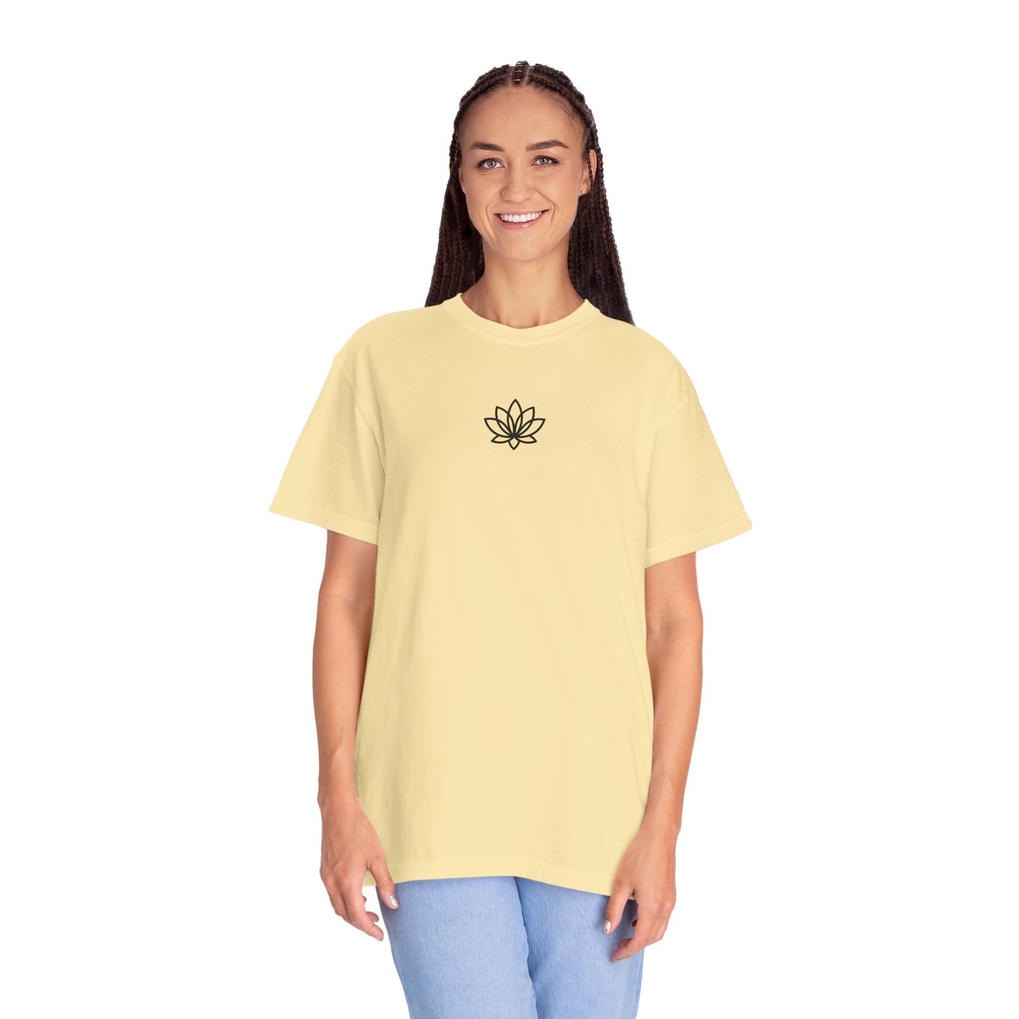 Lotus Bloom Unisex T-shirt, Soft Cotton Tee, Spiritual Gift, Meditation Wear, Casual Daily Outfit, Nature Lover Apparel