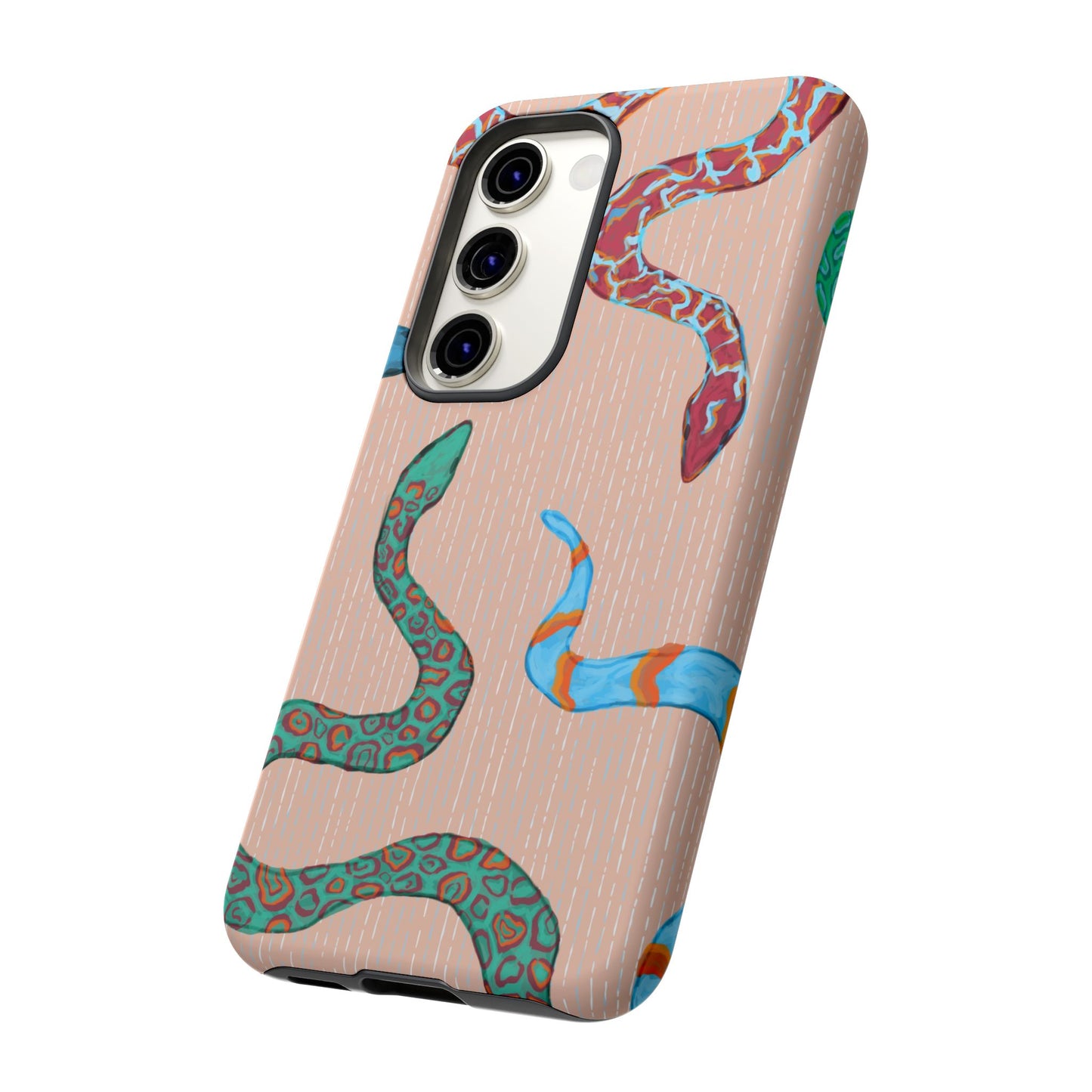 Colorful Snake Phone Case, Tough Phone Case, Unique Phone Cover, Animal Print Case, Gifts for Her, Trendy Accessories