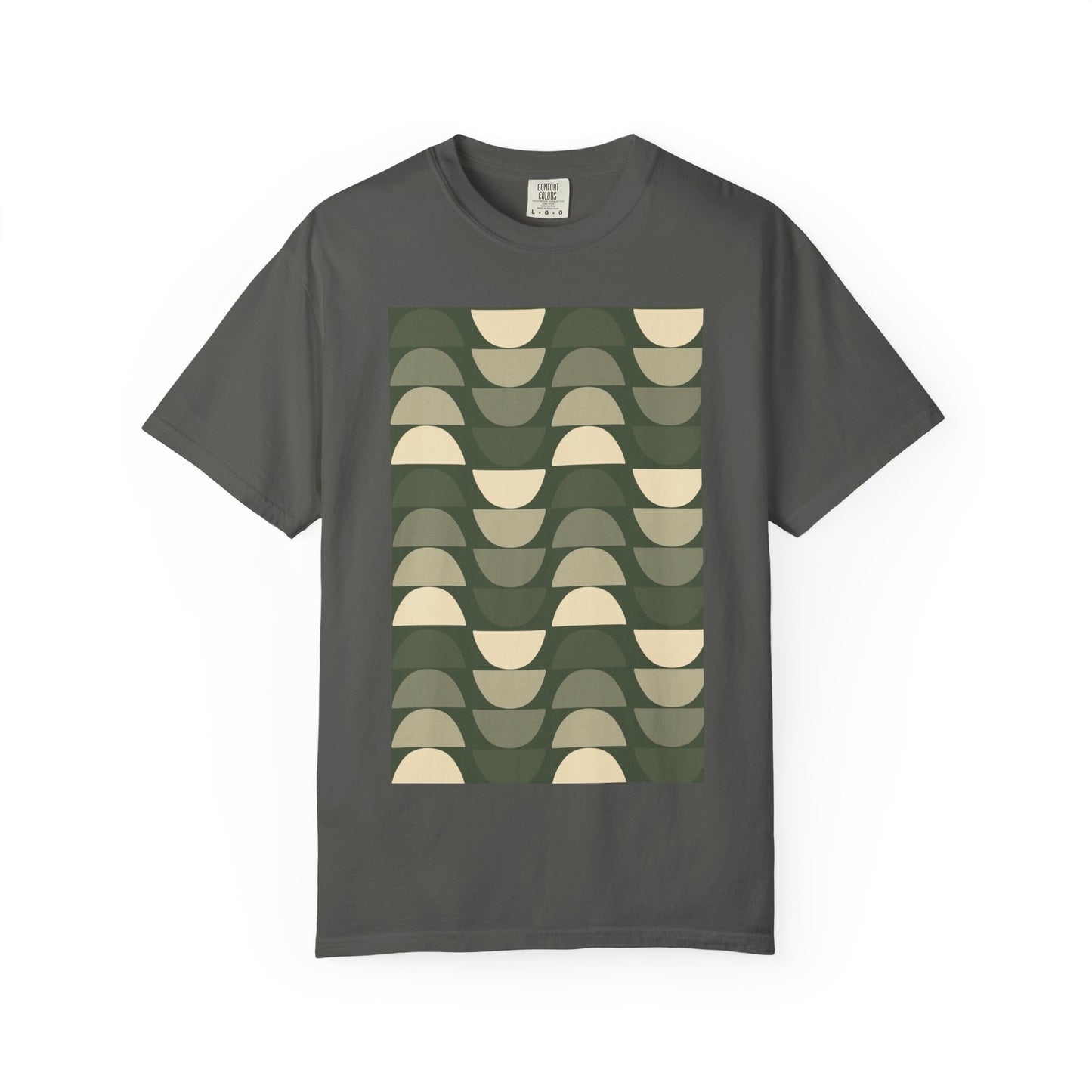 Stylish Unisex Garment-Dyed T-Shirt with Abstract Wave Design, Casual Wear, Graphic Tee, Unique Fashion, Gift for Him/Her