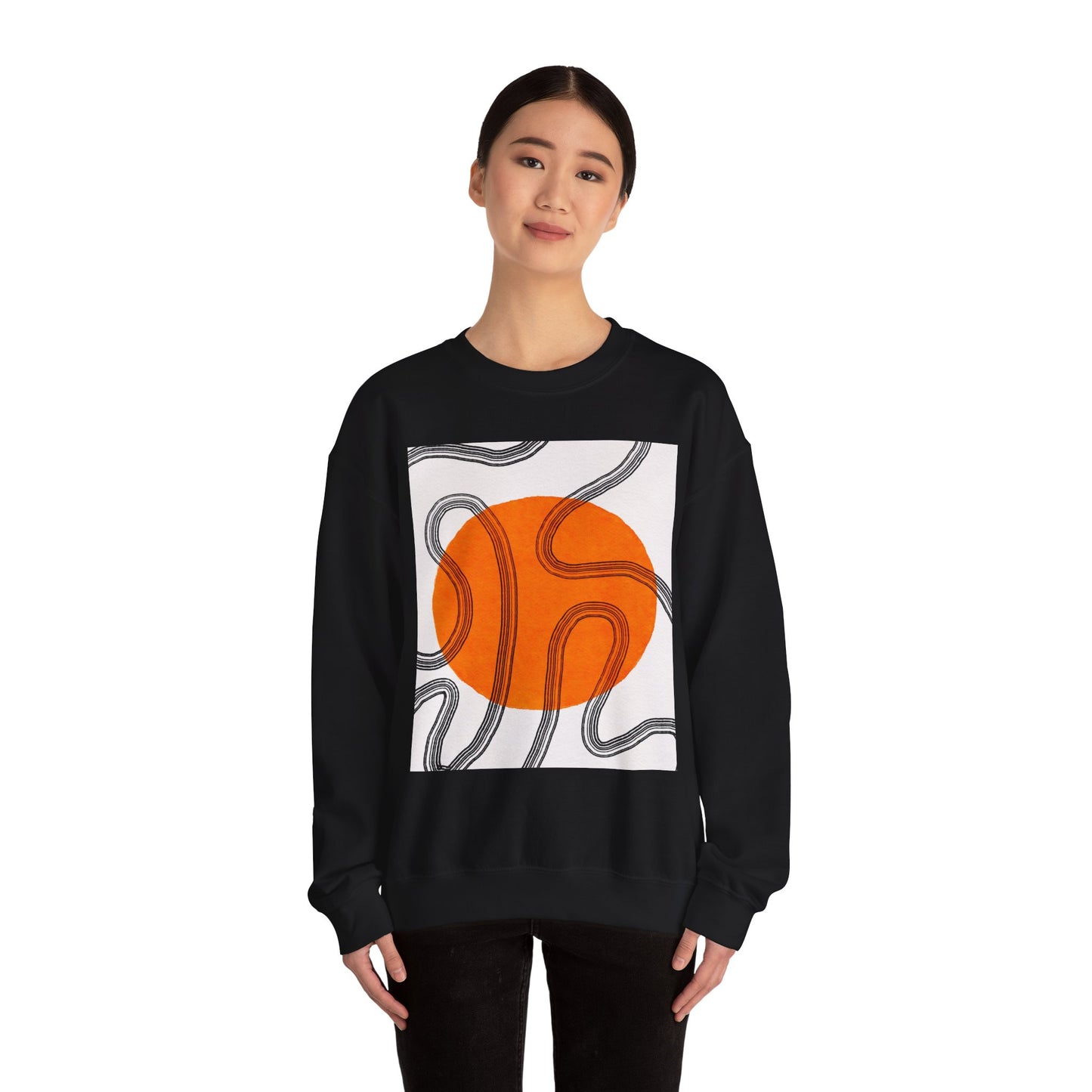 Retro Abstract Art Crewneck Sweatshirt, Cozy Graphic Pullover, Unisex Casualwear, Perfect Gift for Art Lovers, Fall Fashion Essential, Gift for Him, Gift for Her