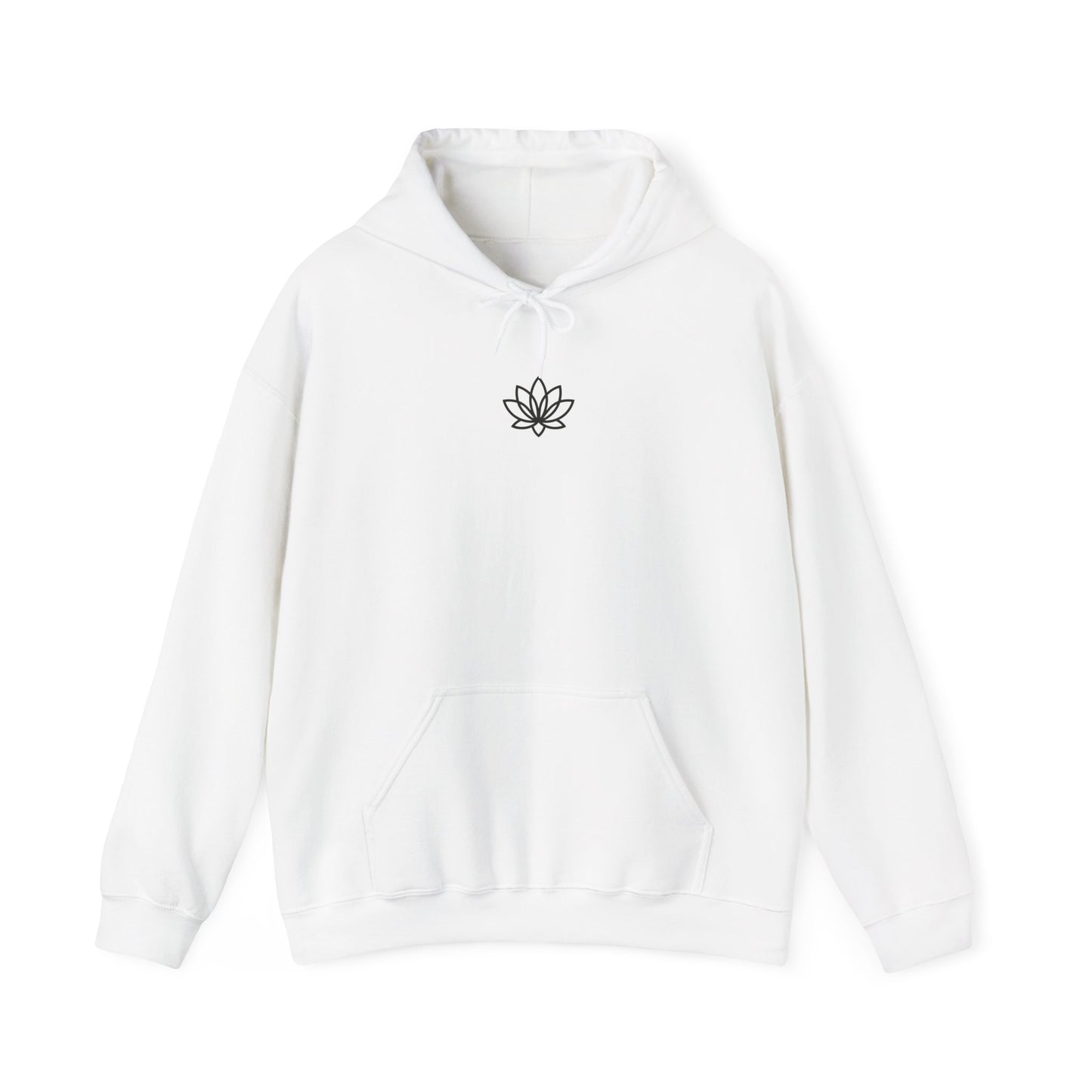 Lotus & Sun Graphic Hoodie - Cozy Unisex Sweatshirt, Trendy Casual Wear, Yoga Gift, Inspirational Apparel, Relaxed Style