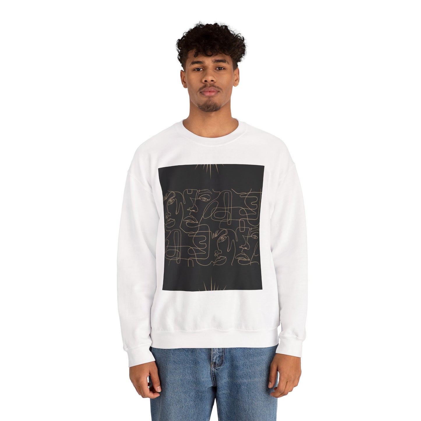 Stylish Unisex Crewneck Sweatshirt - Modern Art Design, Cozy Gift for Him/Her, Perfect for Fall, Casual Wear, Art Lovers, Abstract, Minimalist, Autumn Vibes