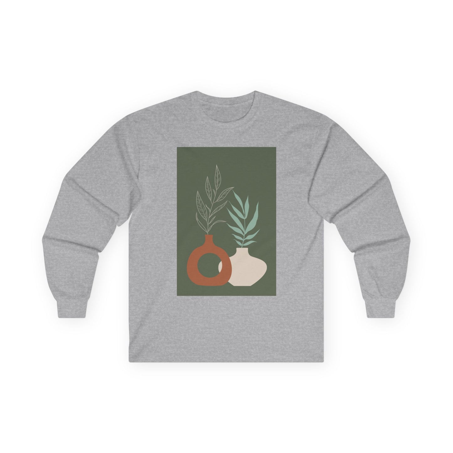 Botanical Art Long Sleeve Tee, Cozy Unisex Top, Spring Fashion, Nature Lovers Gift, Eco-Friendly Style, Casual Everyday Wear